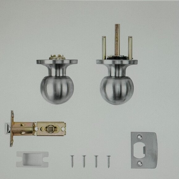 Satin Nickel Door Knob Handle Interior 6 Privacy 4 Passage NWOT Bundle of 10 - Picture 2 of 9